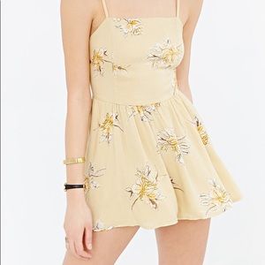 Urban Outfitters Yellow Floral Romper
